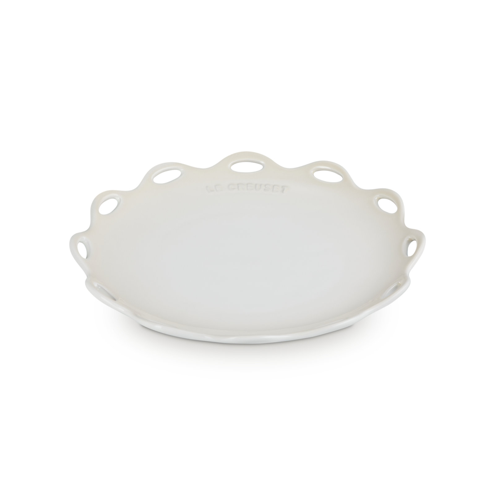 Fleur Lace Round Plate Meringue 25cm