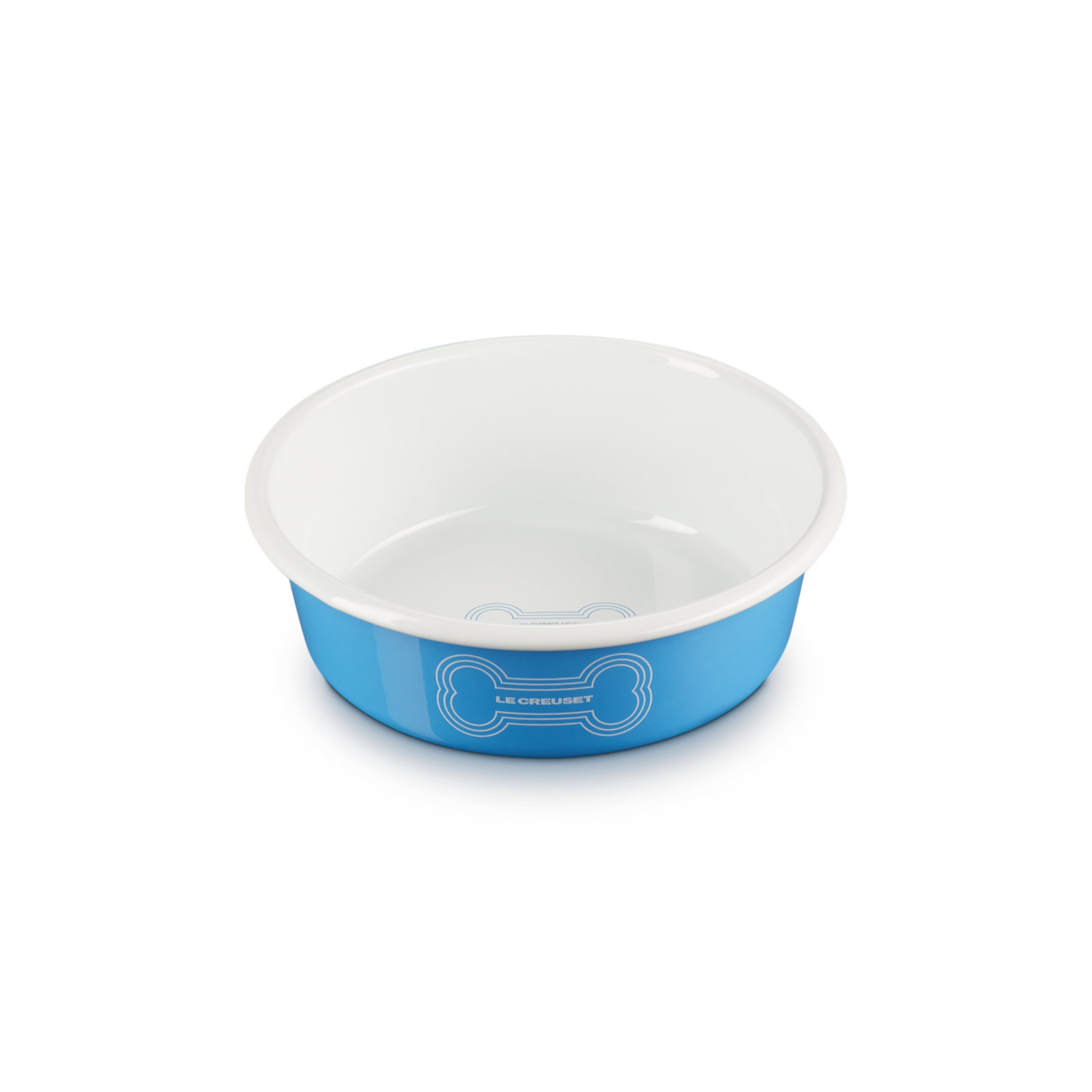 Enamel On Steel Pet Bowl with Bone Decal image number 1