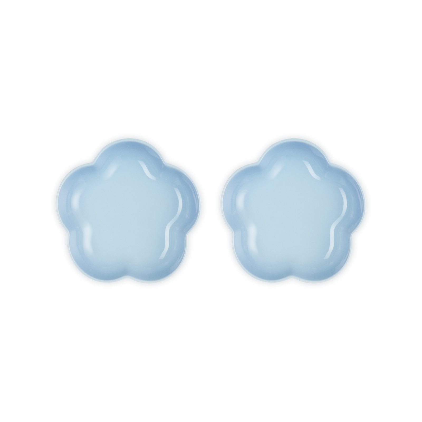 Stoneware Set of 2 Flower Dish image number 0