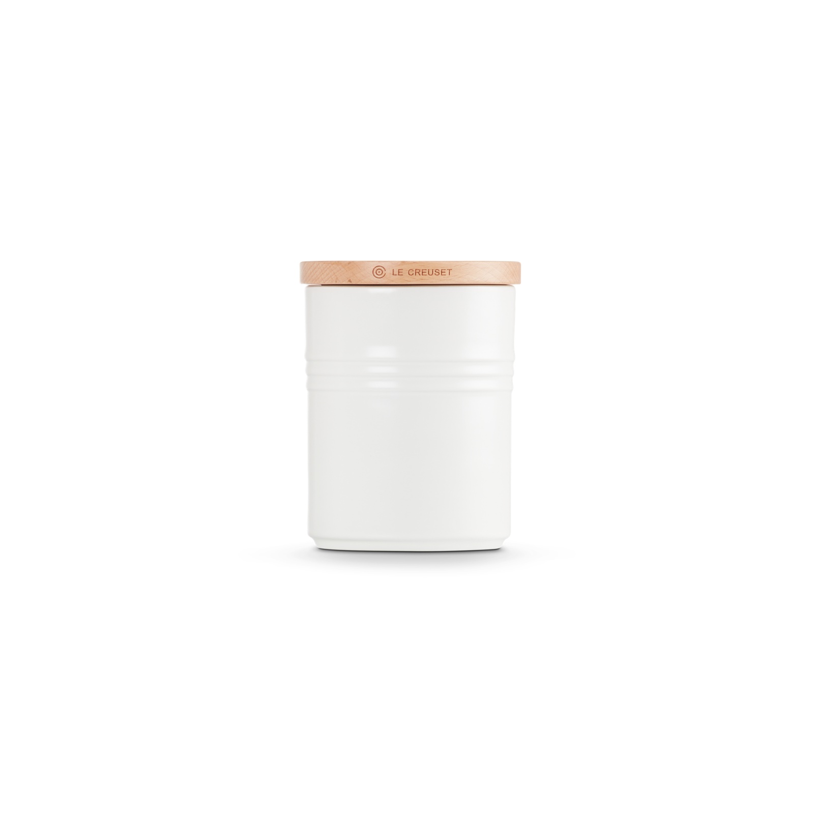 Scandinavia Storage Jar with Wood Lid Cotton 10cm