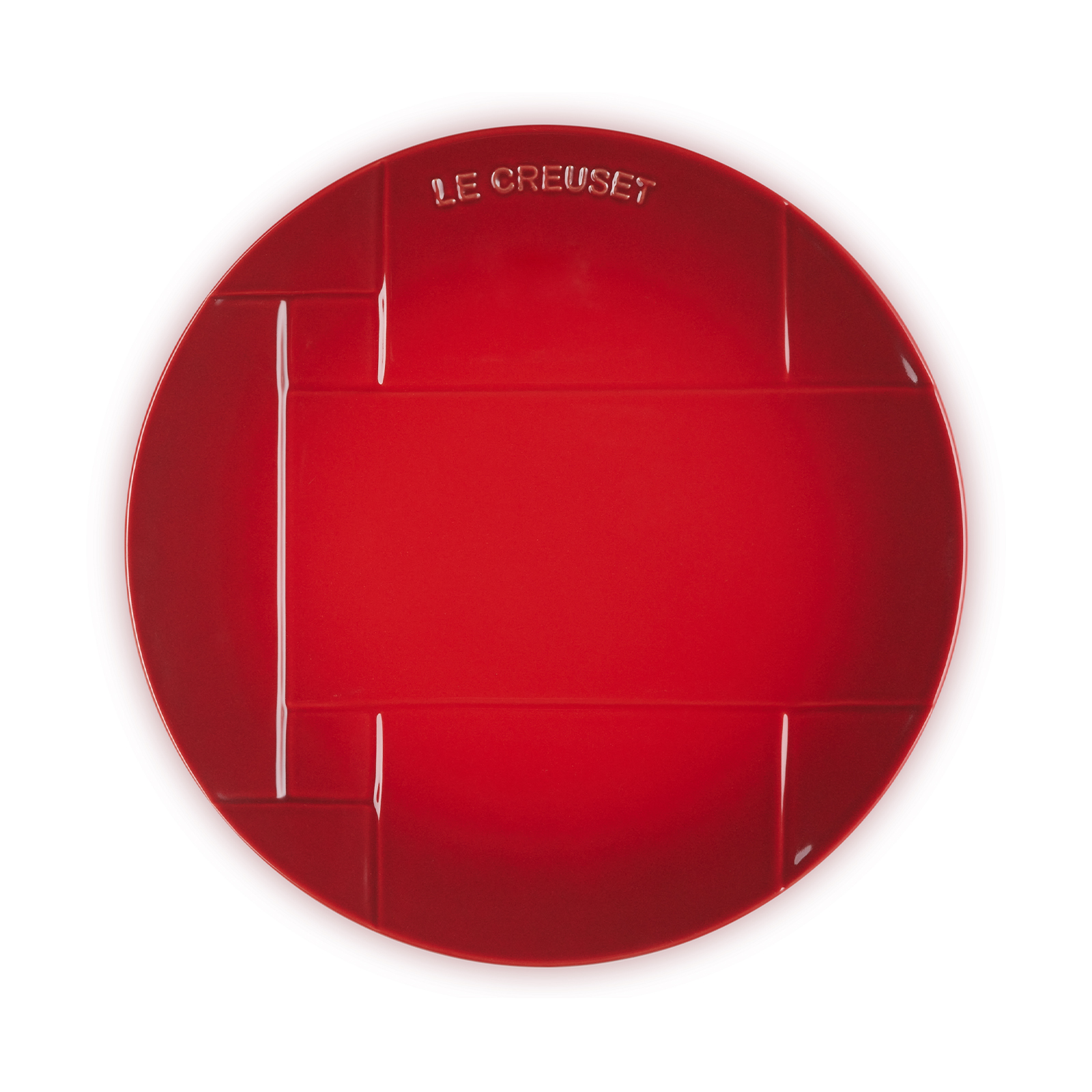 Meshed Stoneware Round Plate Cerise 25cm
