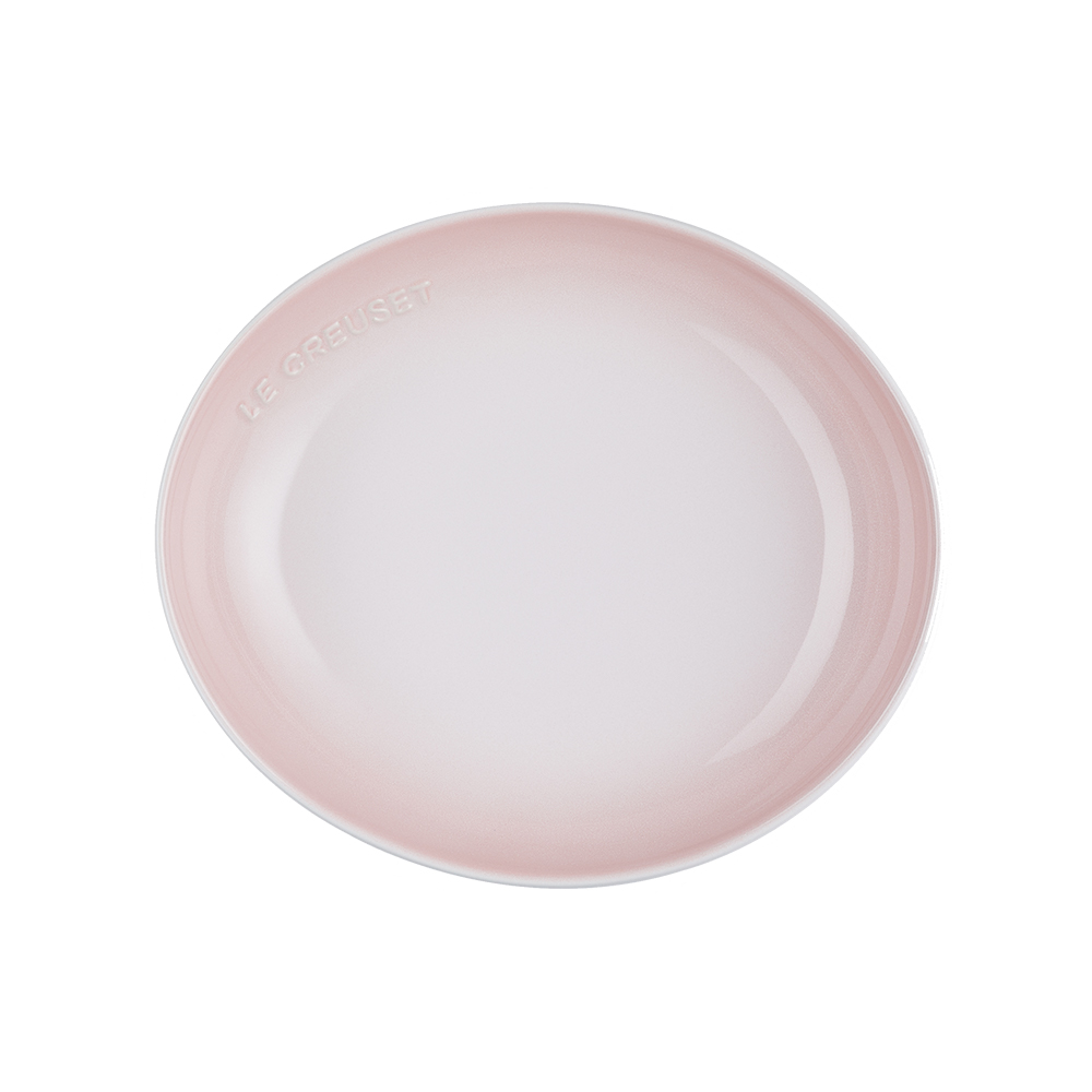 Flora Stoneware Oval Dish Shell Pink 22cm