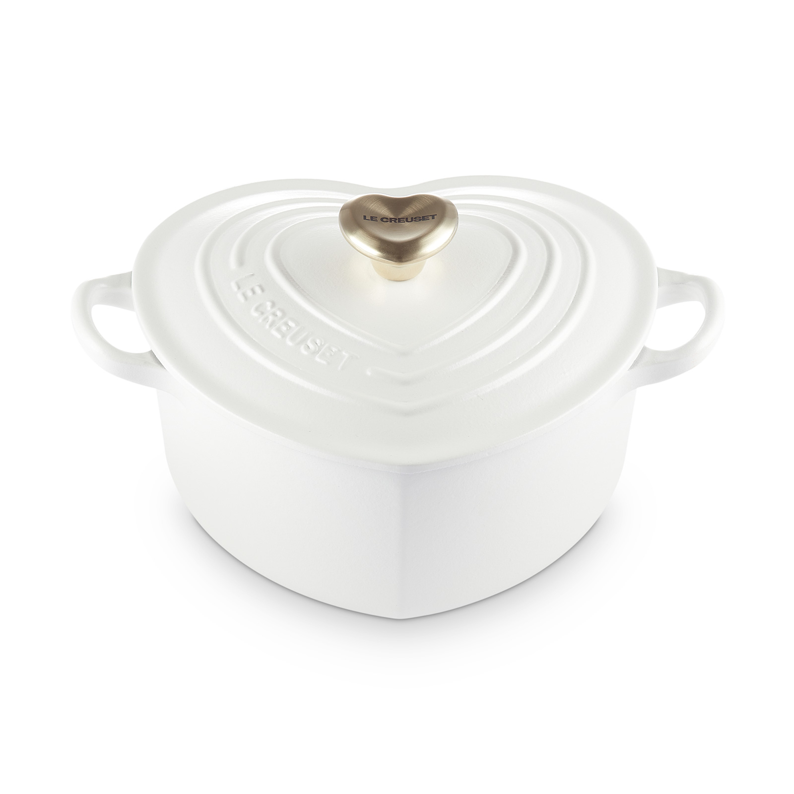 Heart Shaped Casserole Light Gold Heart Knob image number 1