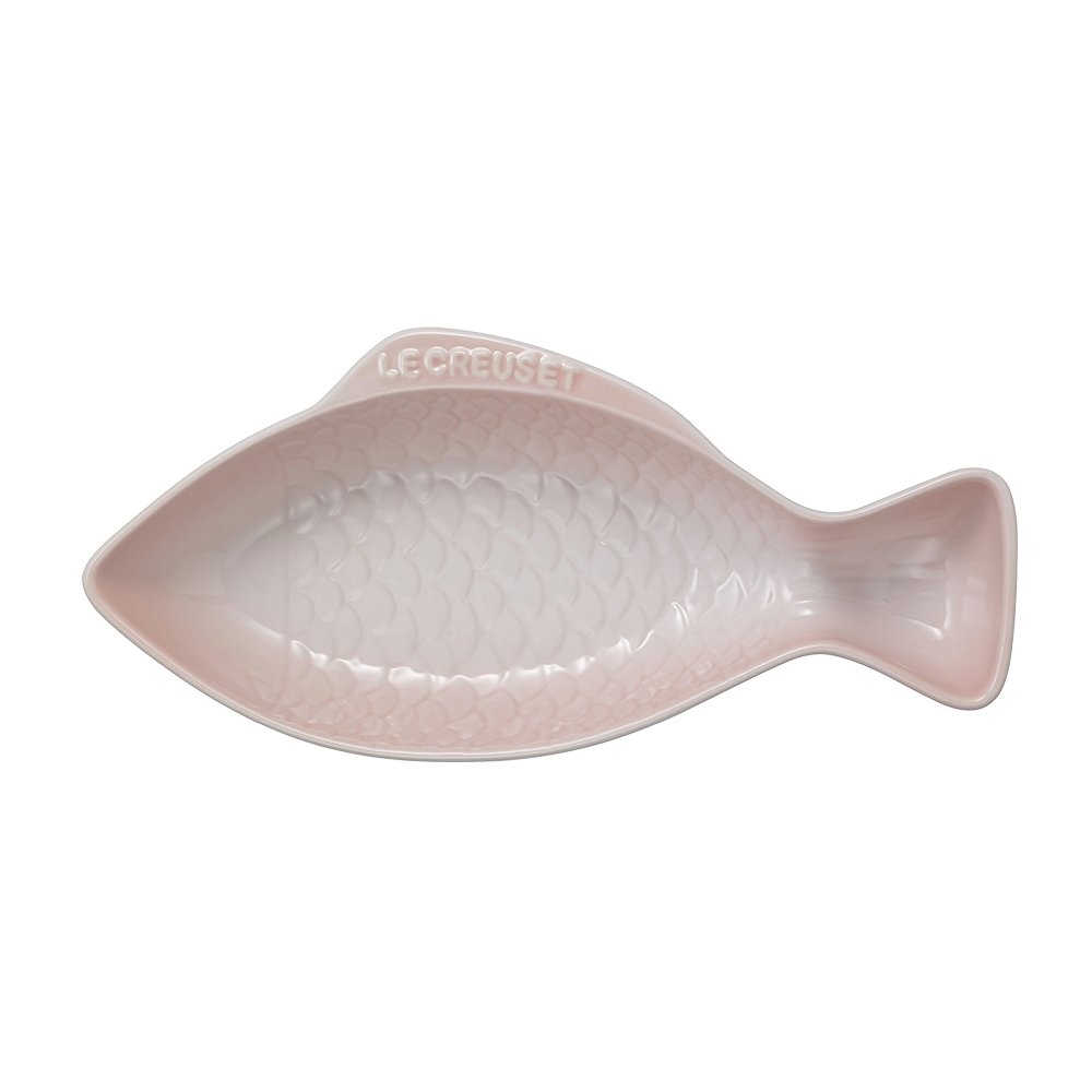 Fish Stoneware Dish Shell Pink Medium