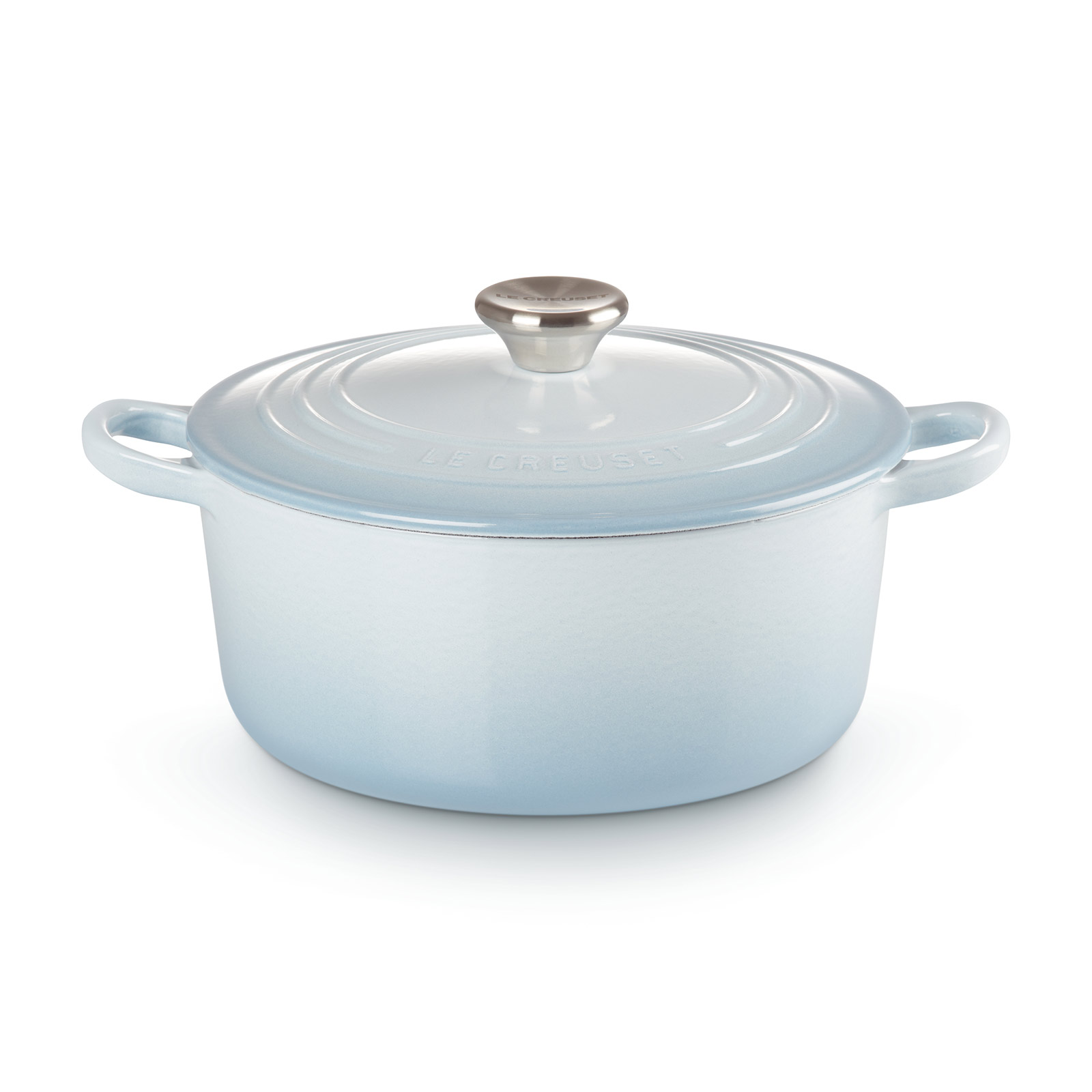 Round French Oven Coastal Blue 22cm Sand Interior