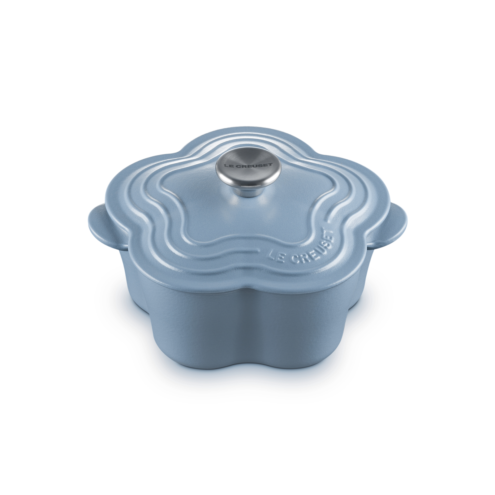Flower Shaped Casserole Mineral Blue 20cm