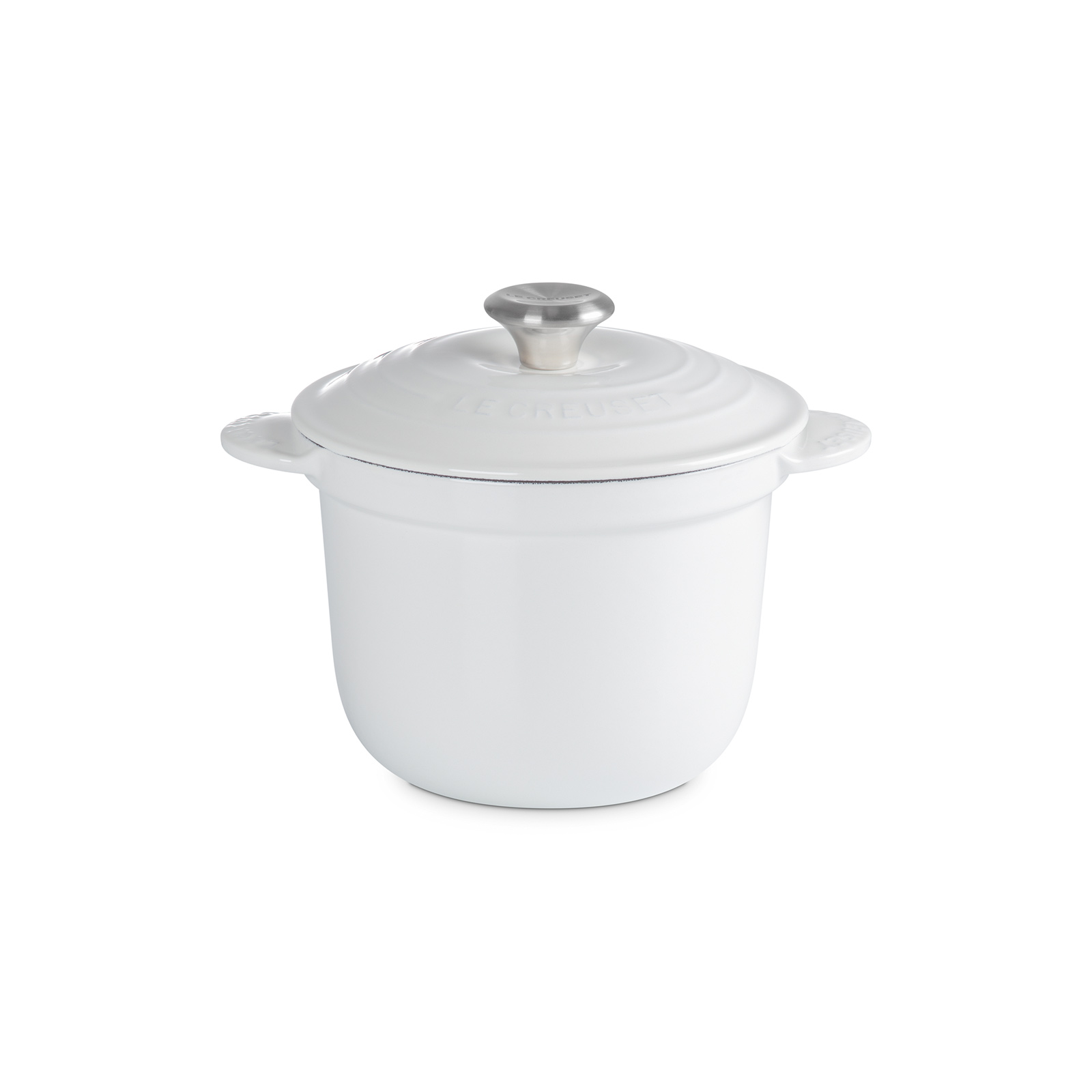 Rice Pot White 18cm SS Knob