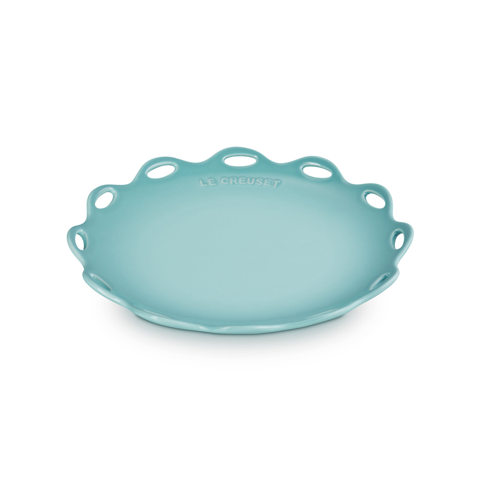 Fleur Lace Round Plate Sage 25cm