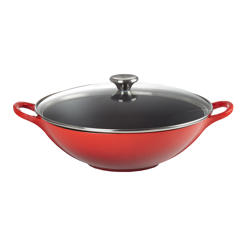 Signature Wok Glass Lid Cerise 32cm