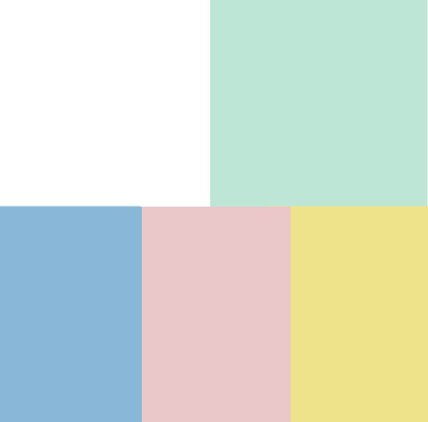 Set of 5 Small Flower Plate