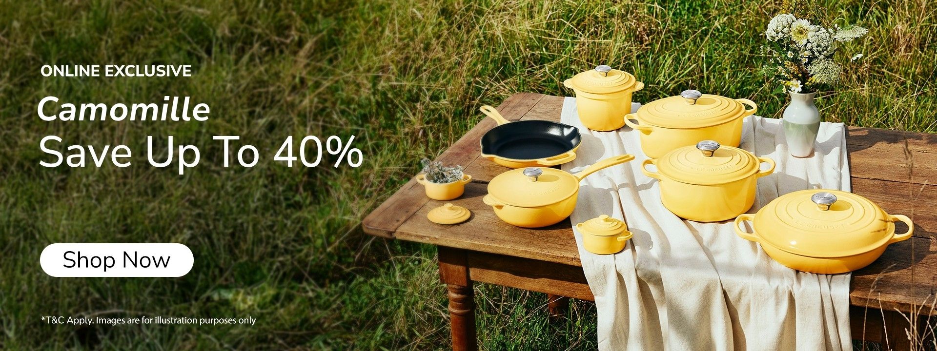 Le Creuset Online Exclusive Camomille Collection