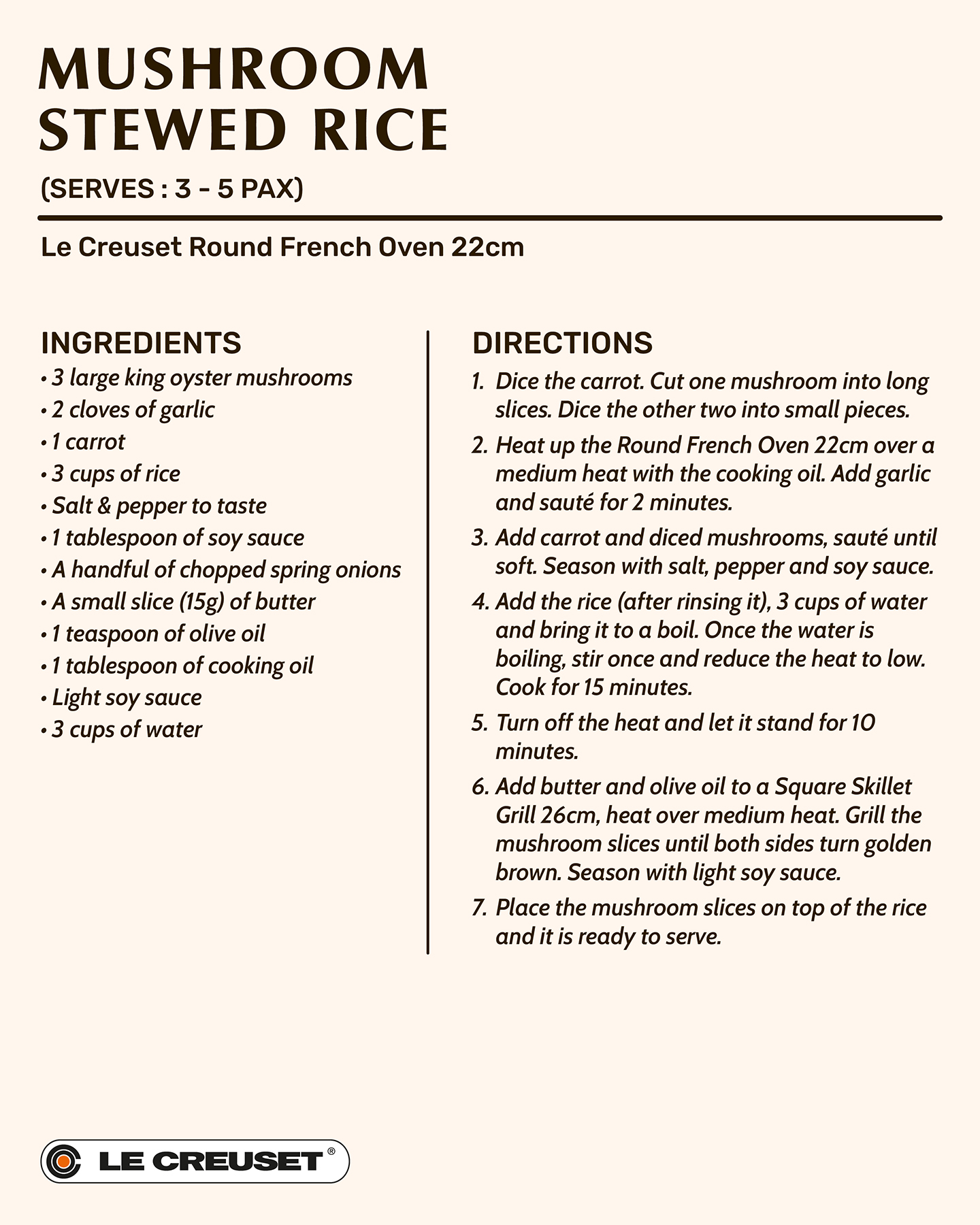 Mushroom Stewed Rice